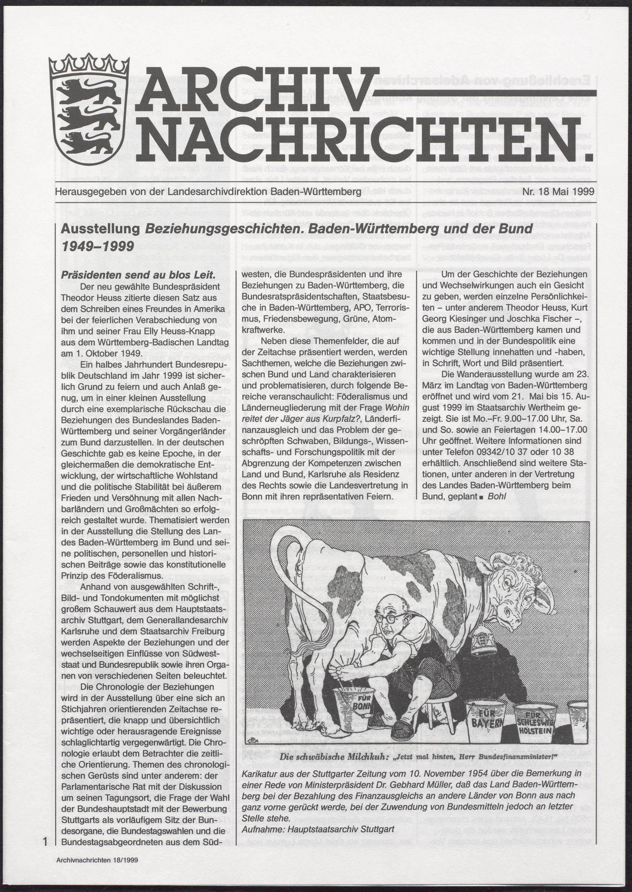                     Ansehen Nr. 18 (1999): Archivnachrichten
                