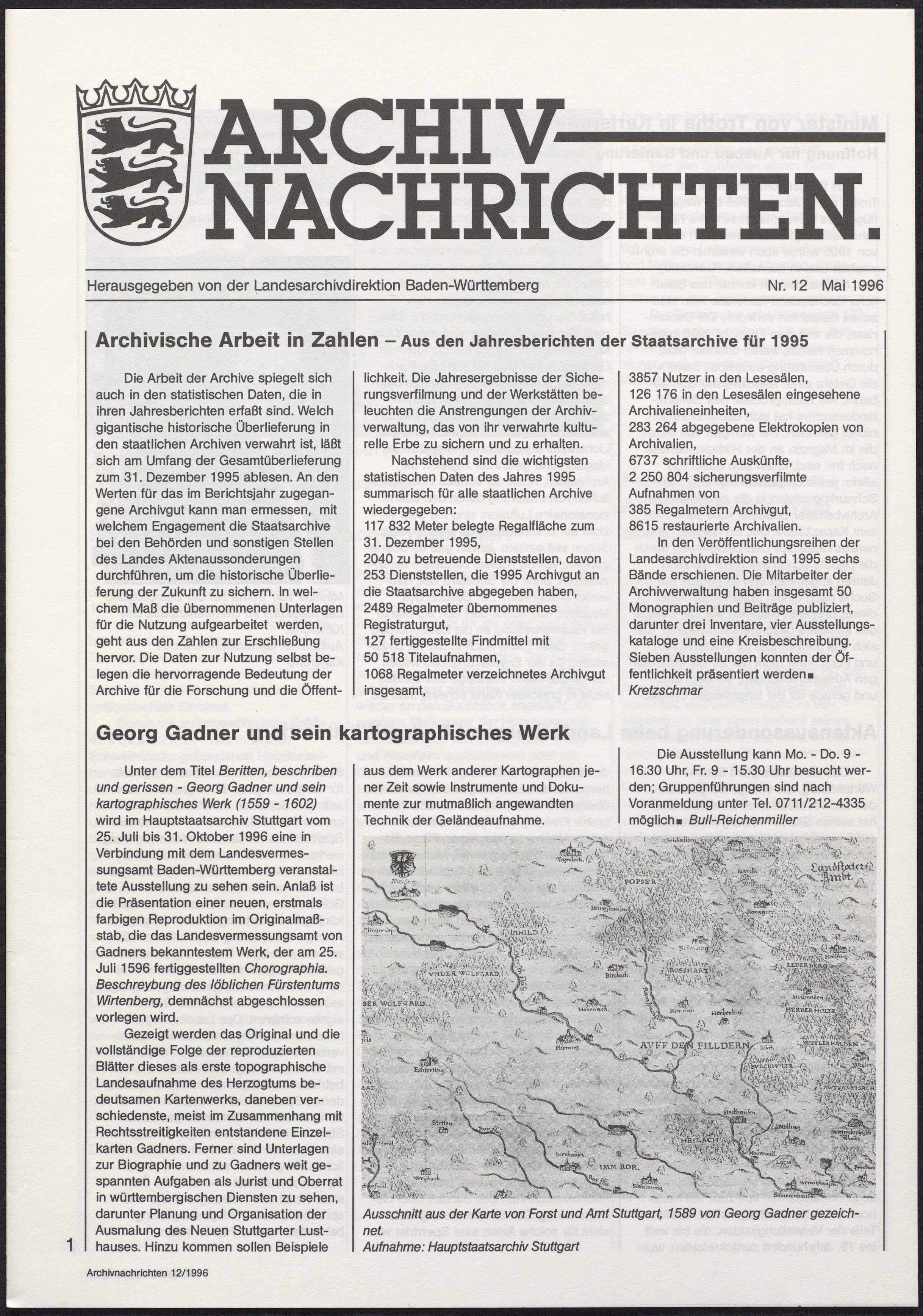                     Ansehen Nr. 12 (1996): Archivnachrichten
                