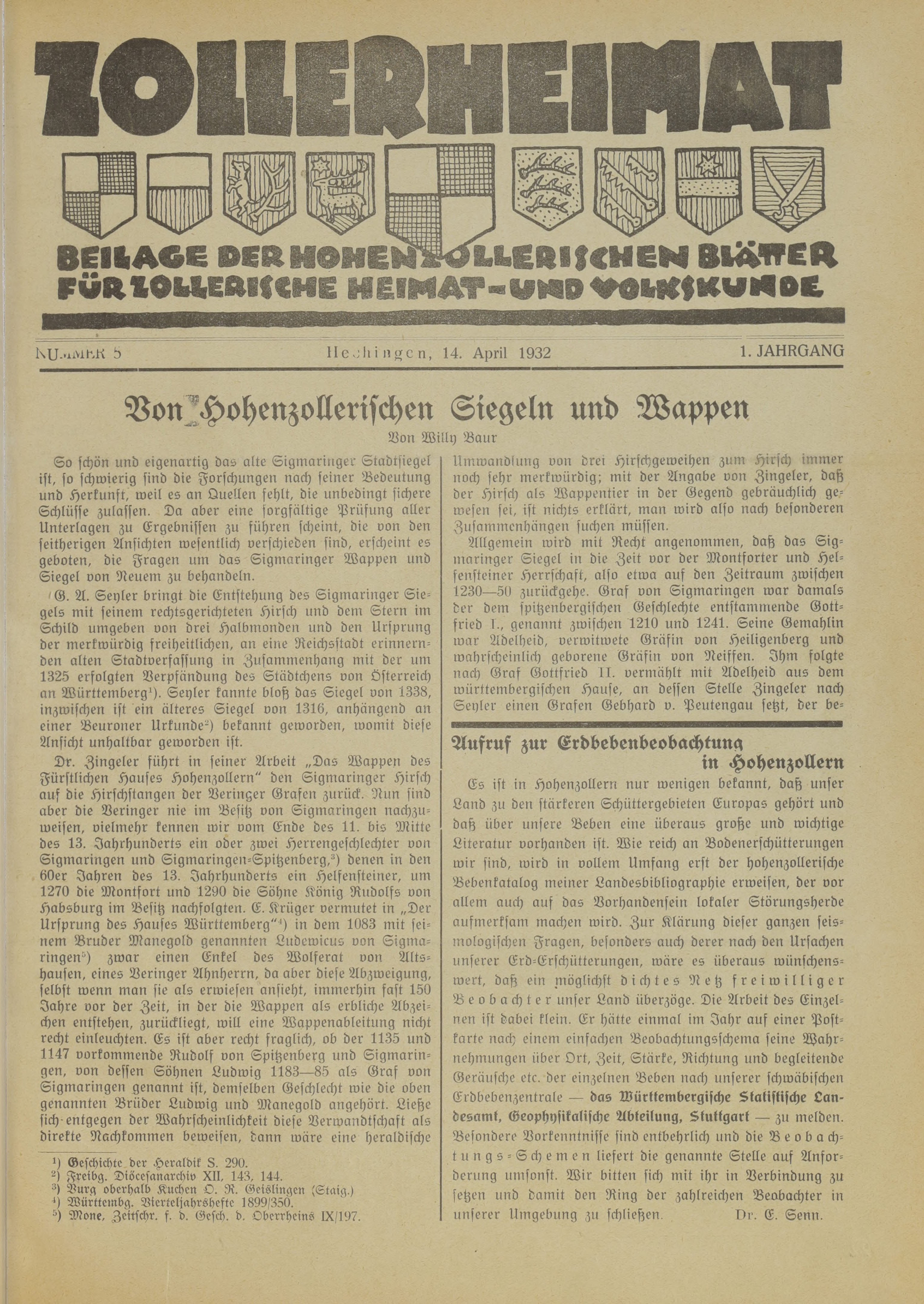                     Ansehen Bd. 1 Nr. 5 (1932): Zollerheimat
                