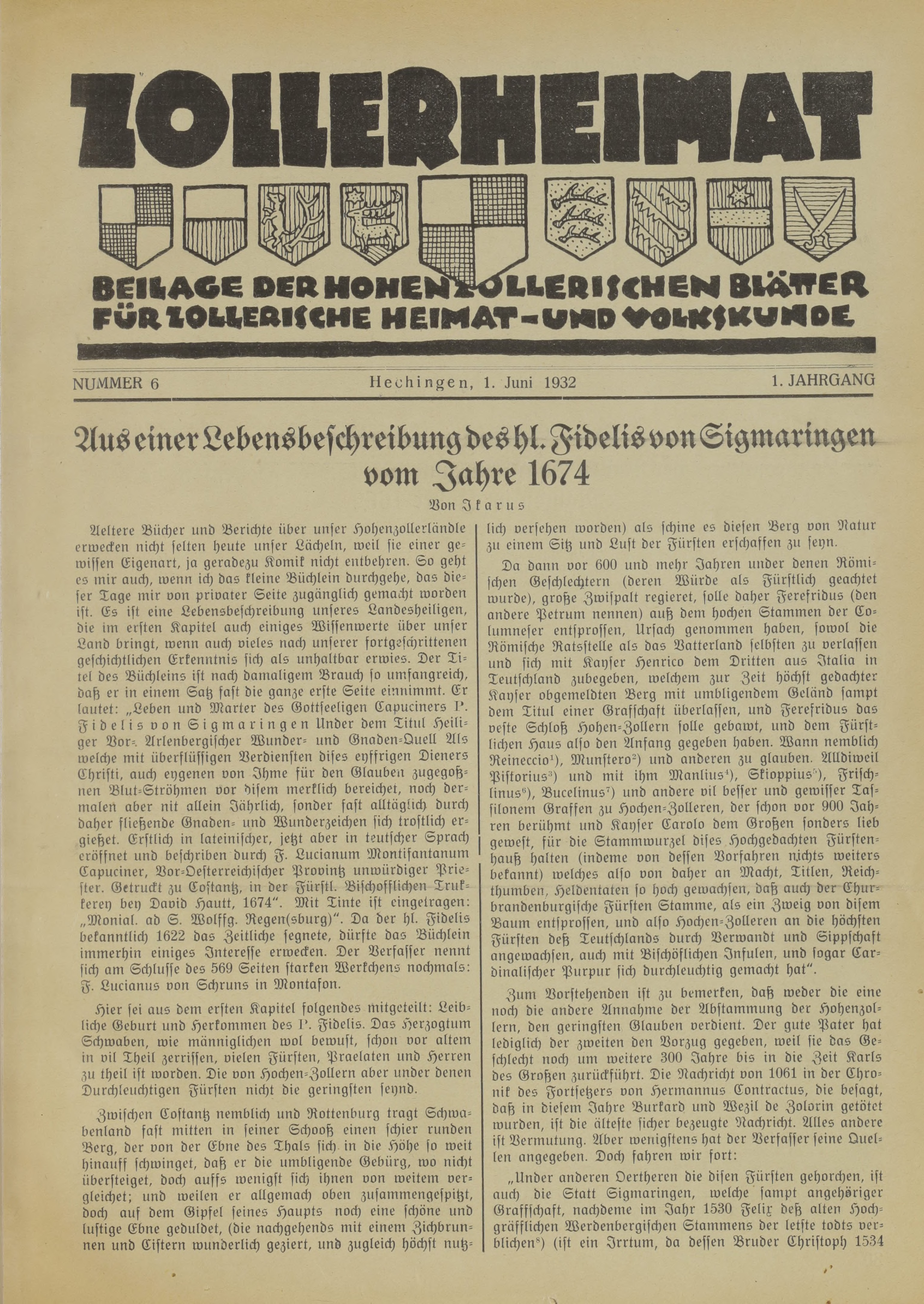                     Ansehen Bd. 1 Nr. 6 (1932): Zollerheimat
                