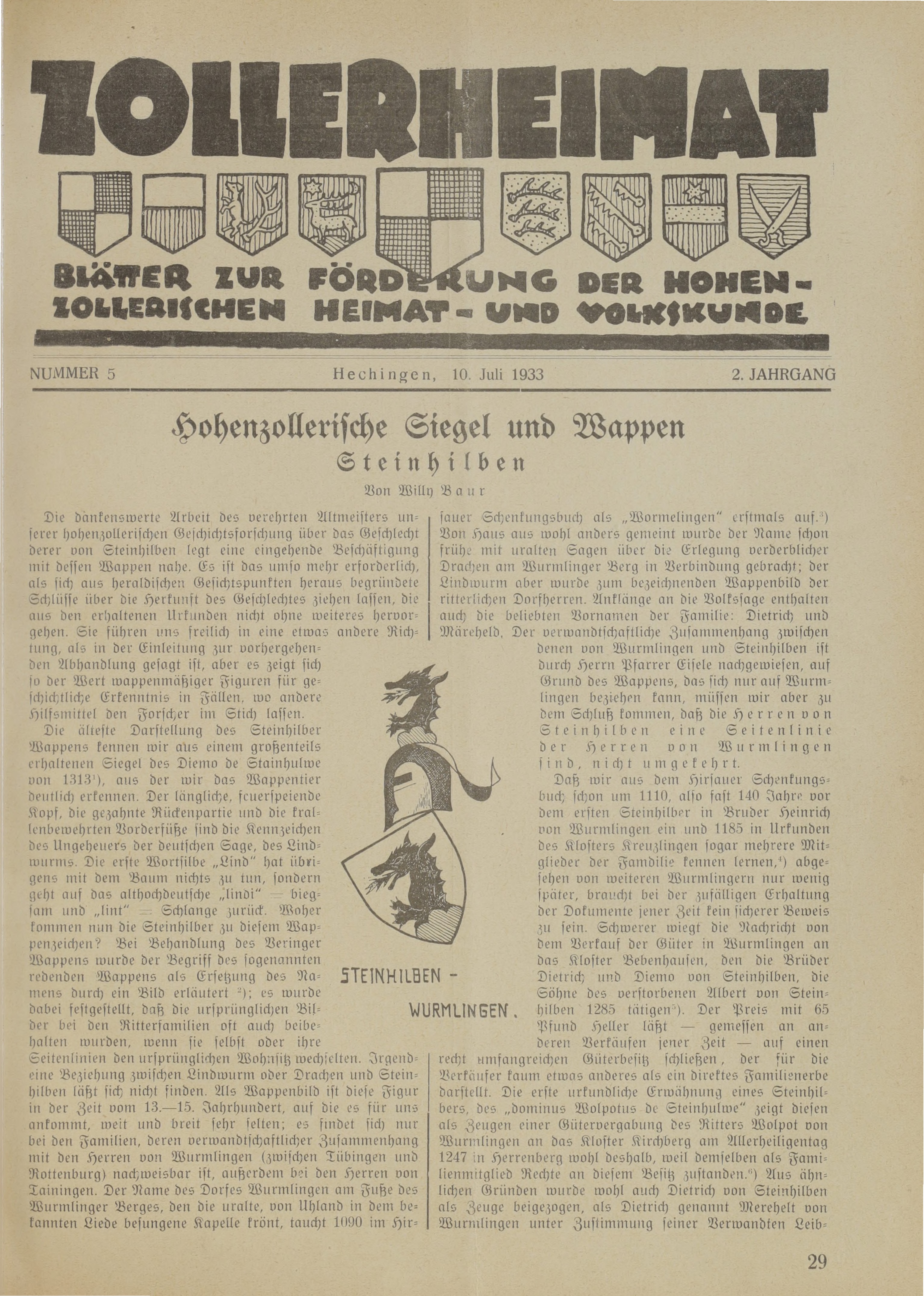                     Ansehen Bd. 2 Nr. 5 (1933): Zollerheimat
                