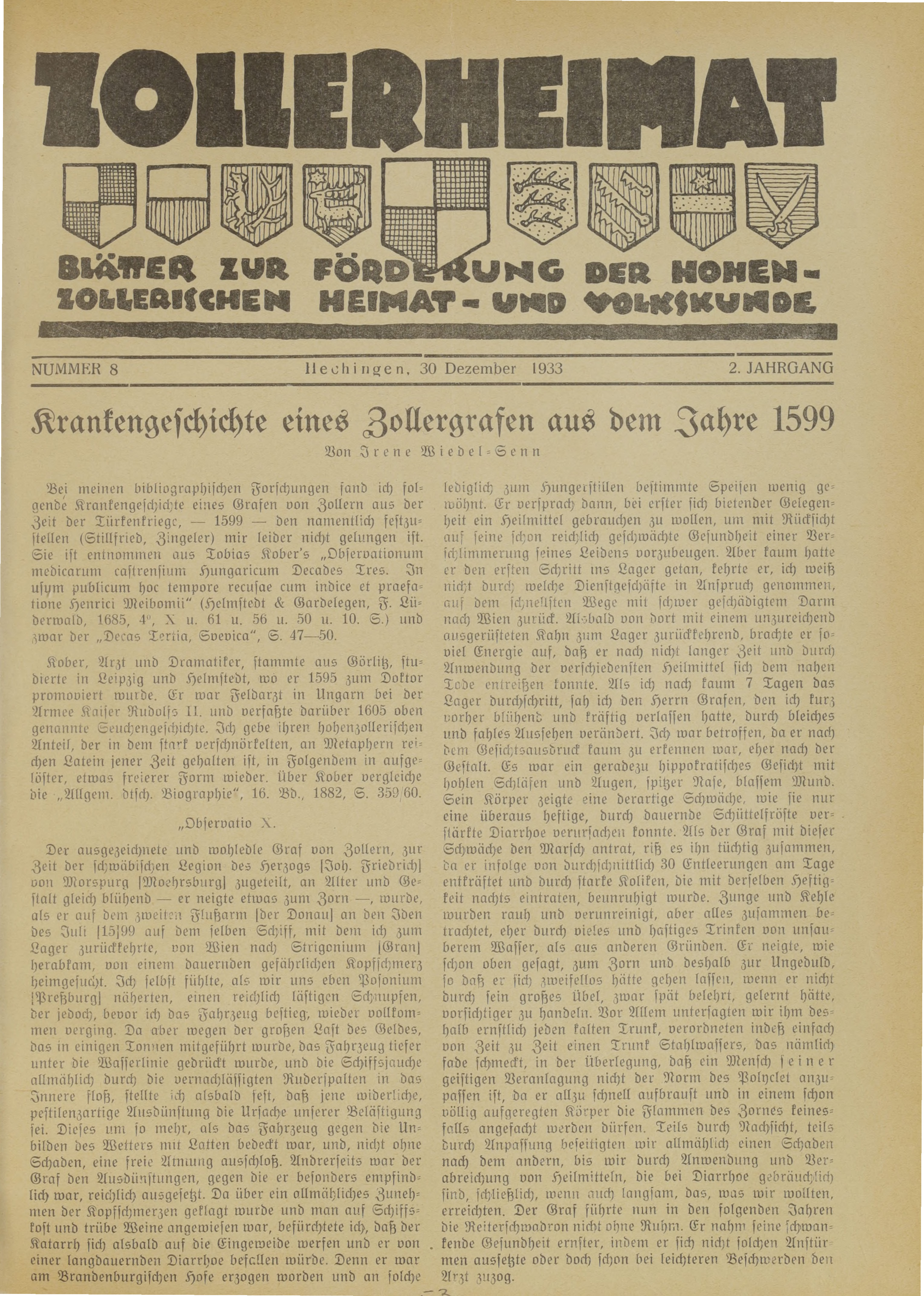                     Ansehen Bd. 2 Nr. 8 (1933): Zollerheimat
                