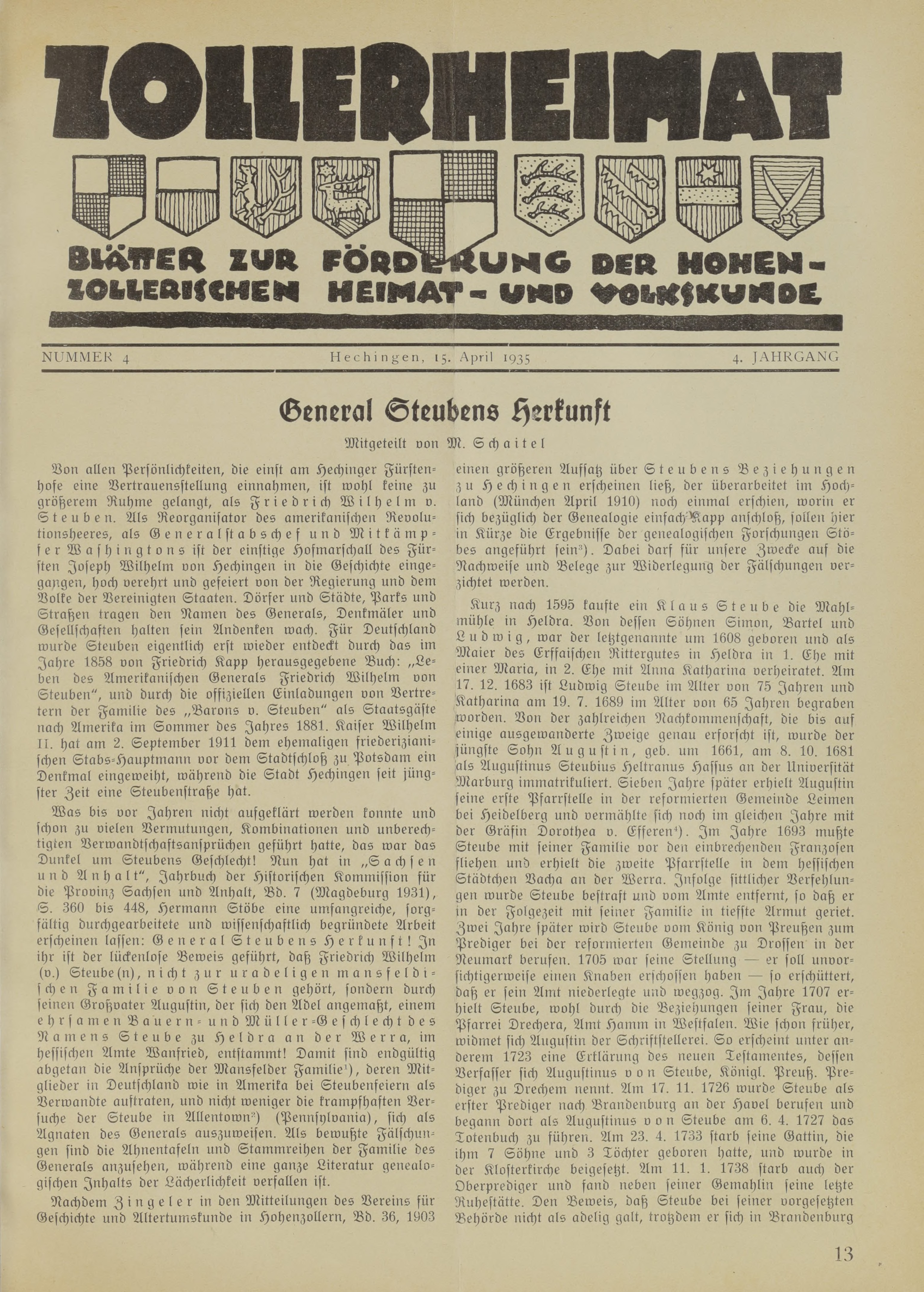                     Ansehen Bd. 4 Nr. 4 (1935): Zollerheimat
                
