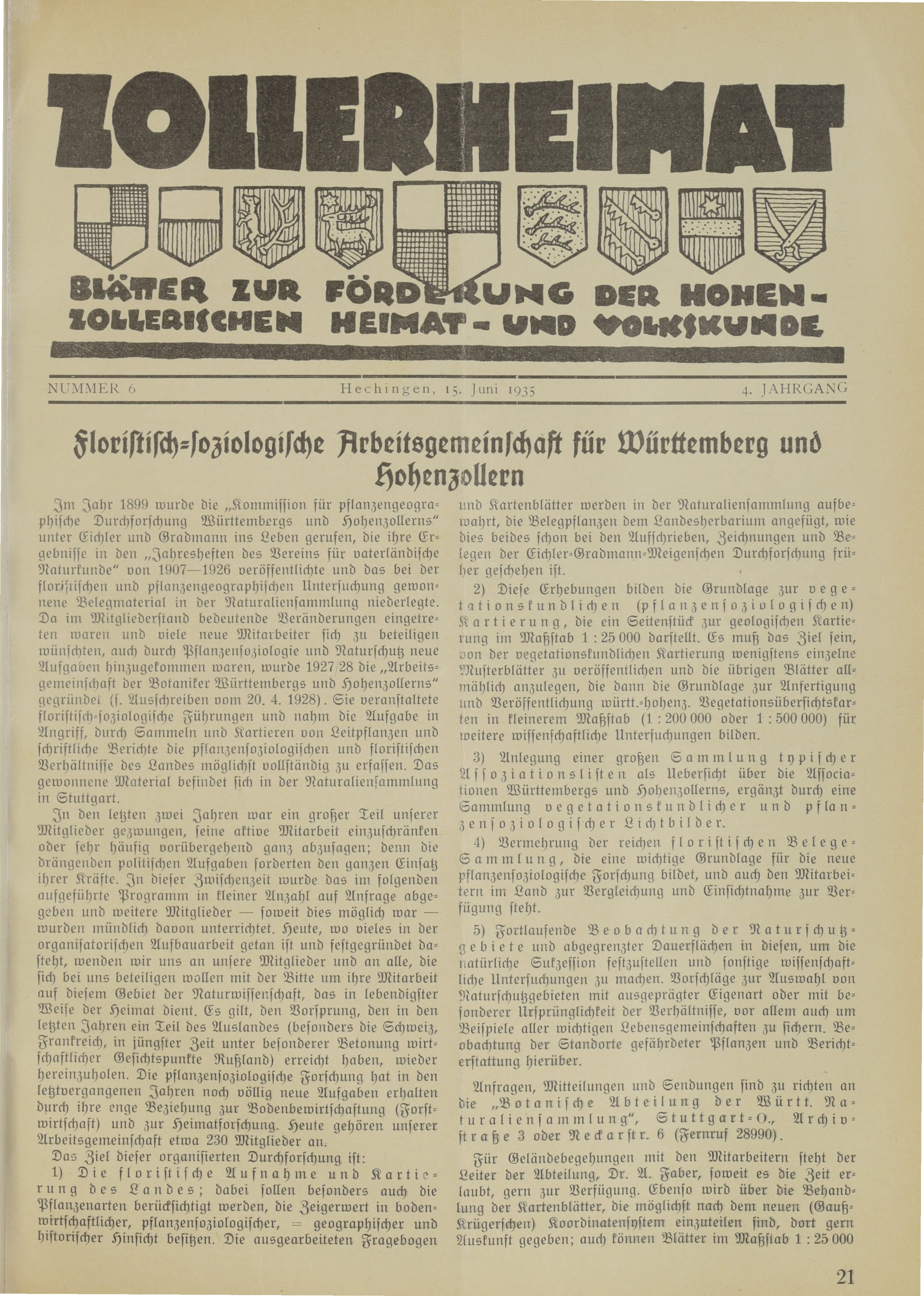                     Ansehen Bd. 4 Nr. 6 (1935): Zollerheimat
                