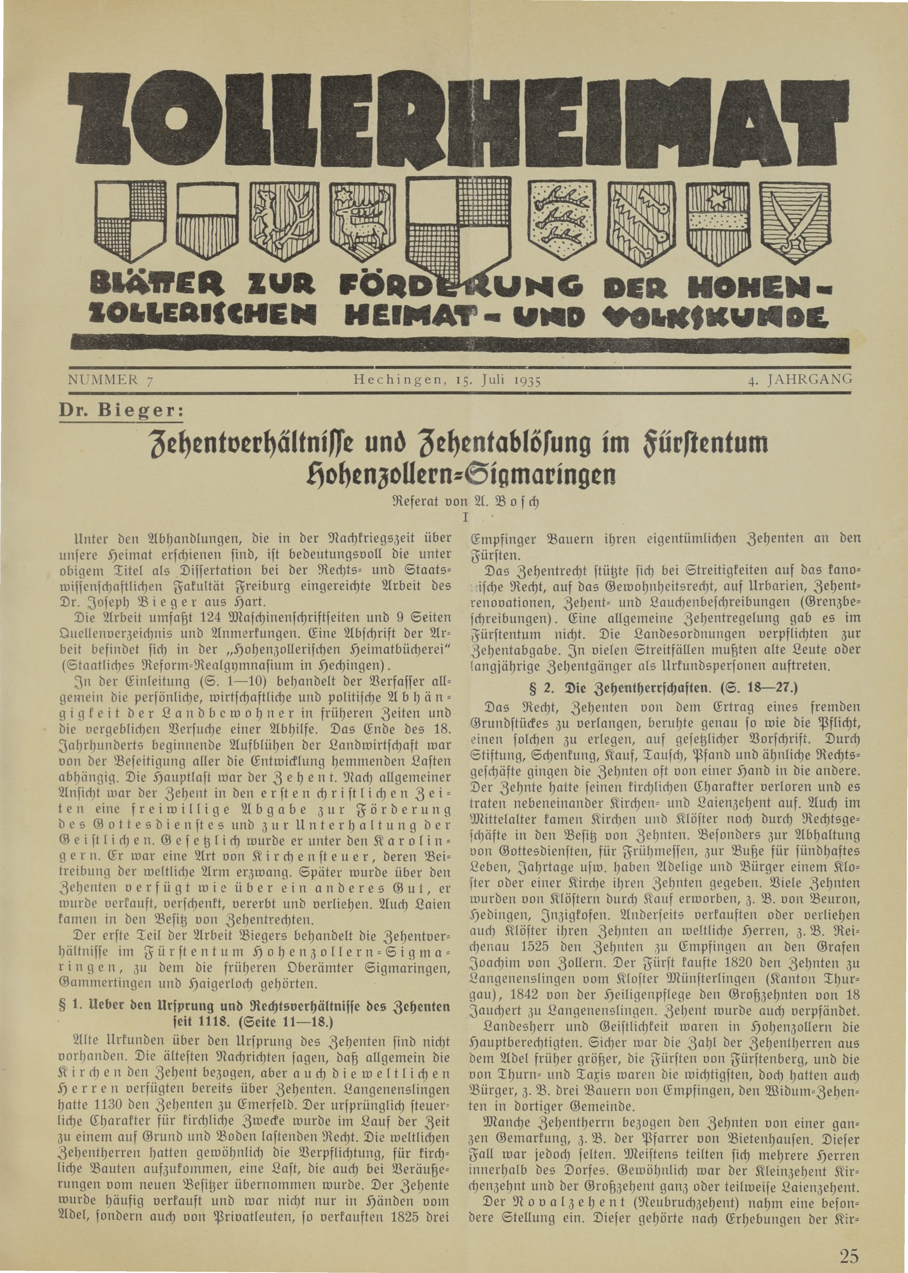                     Ansehen Bd. 4 Nr. 7 (1935): Zollerheimat
                