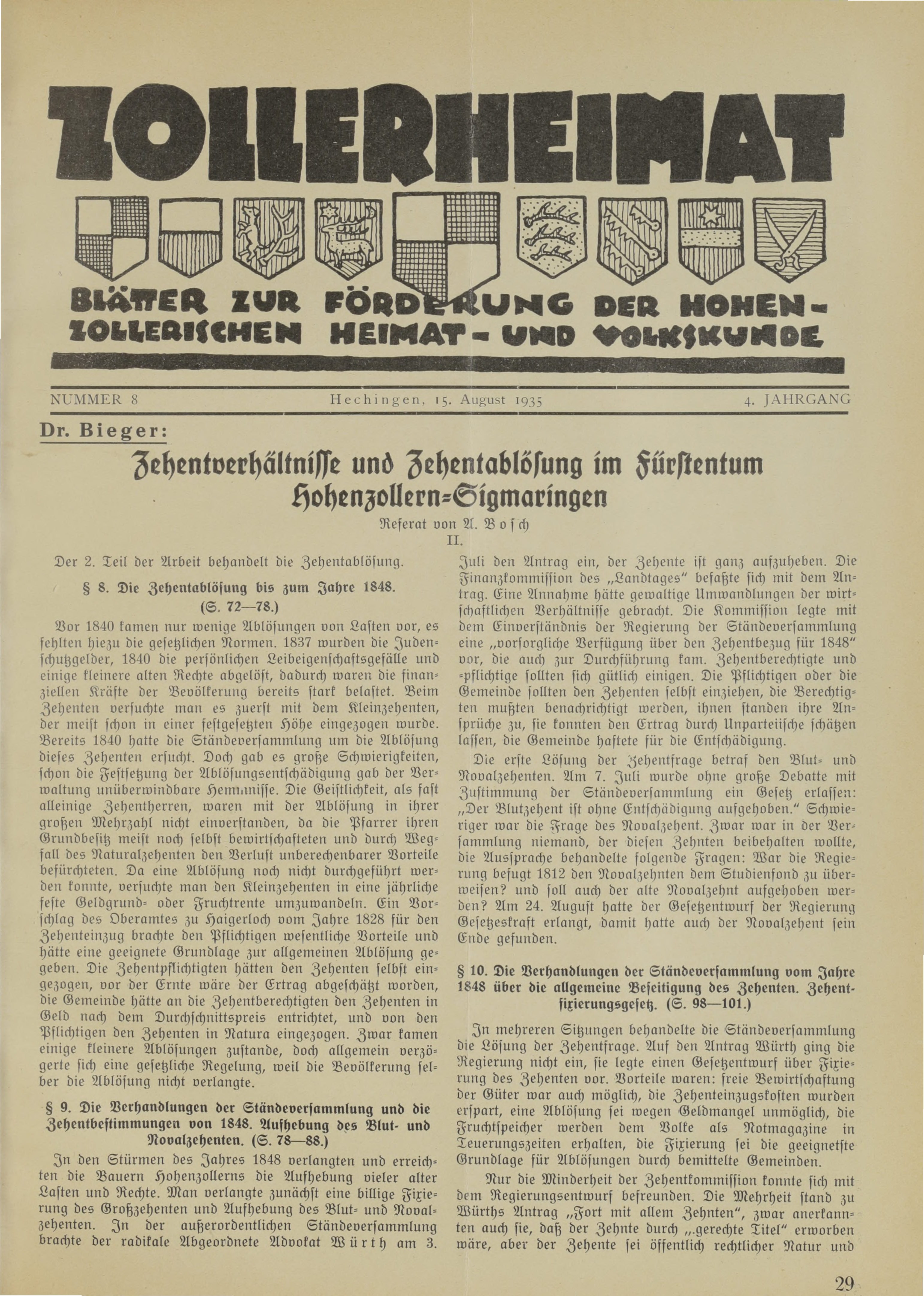                     Ansehen Bd. 4 Nr. 8 (1935): Zollerheimat
                