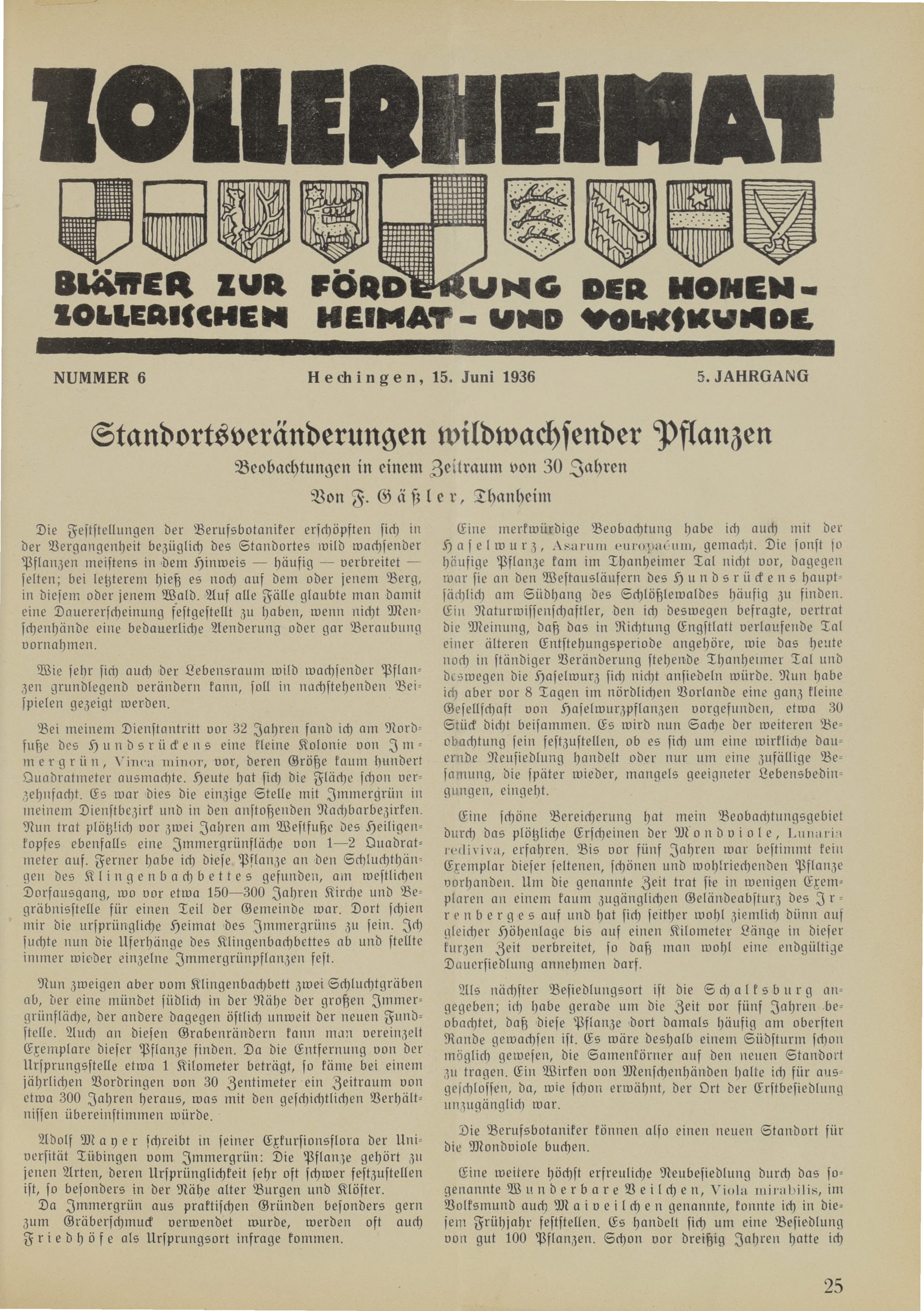                     Ansehen Bd. 5 Nr. 6 (1936): Zollerheimat
                