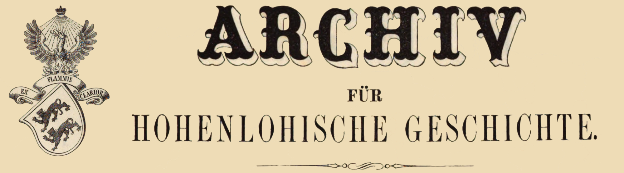 Archiv für hohenlohische Geschichte Logo