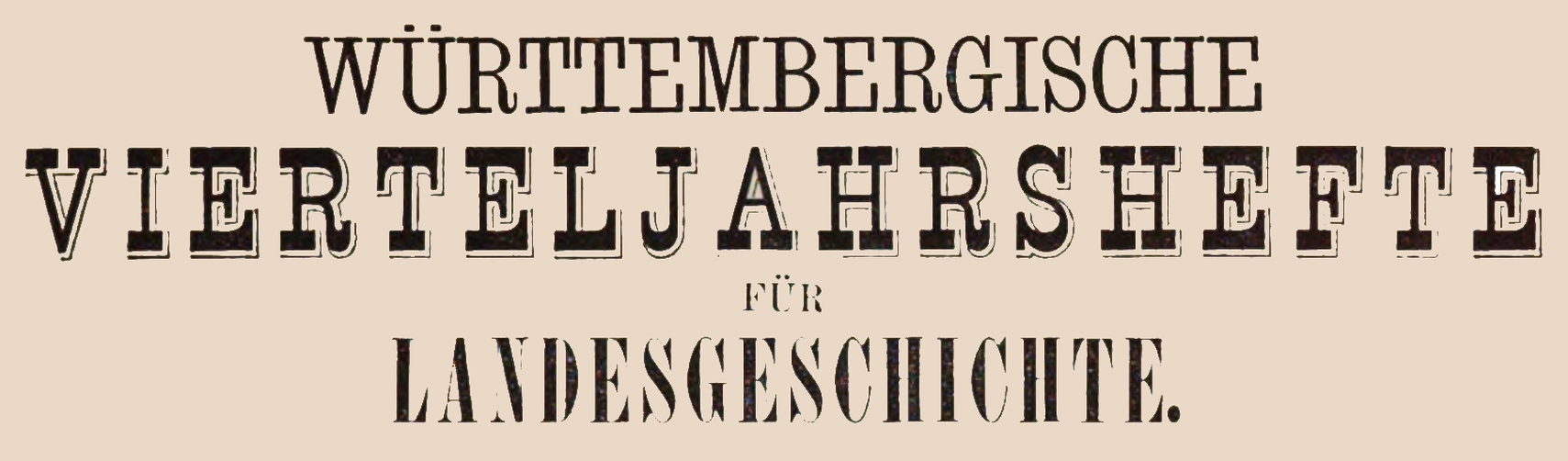 Württembergische Vierteljahrshefte für Landesgeschichte Logo 