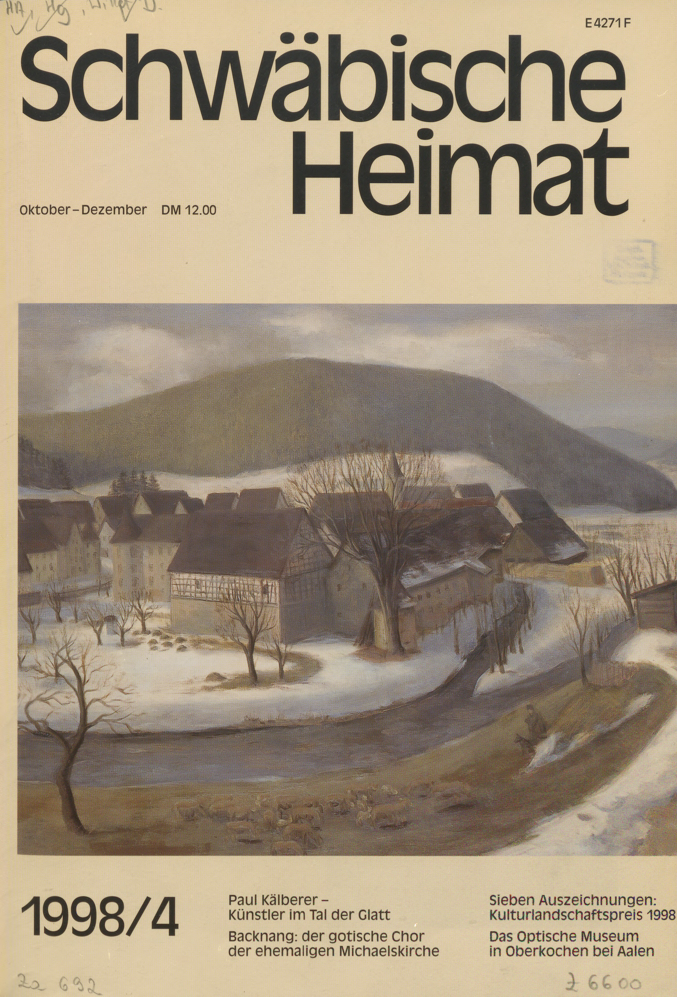                     Ansehen Bd. 49 Nr. 4 (1998): Schwäbische Heimat
                
