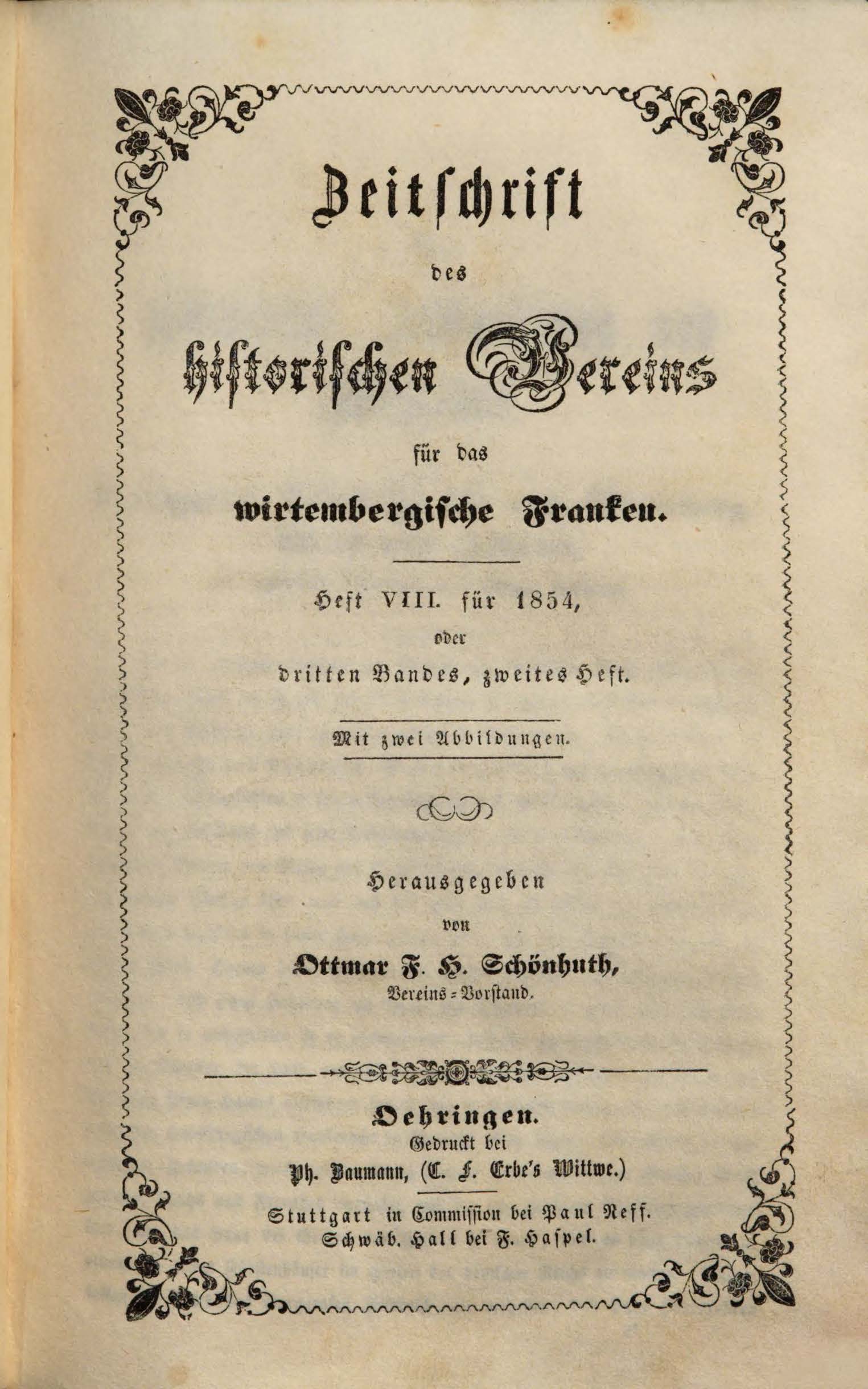                     Ansehen Bd. 3 Nr. 2 (1854): Zeitschrift des Historischen Vereins für das Württembergische Franken
                