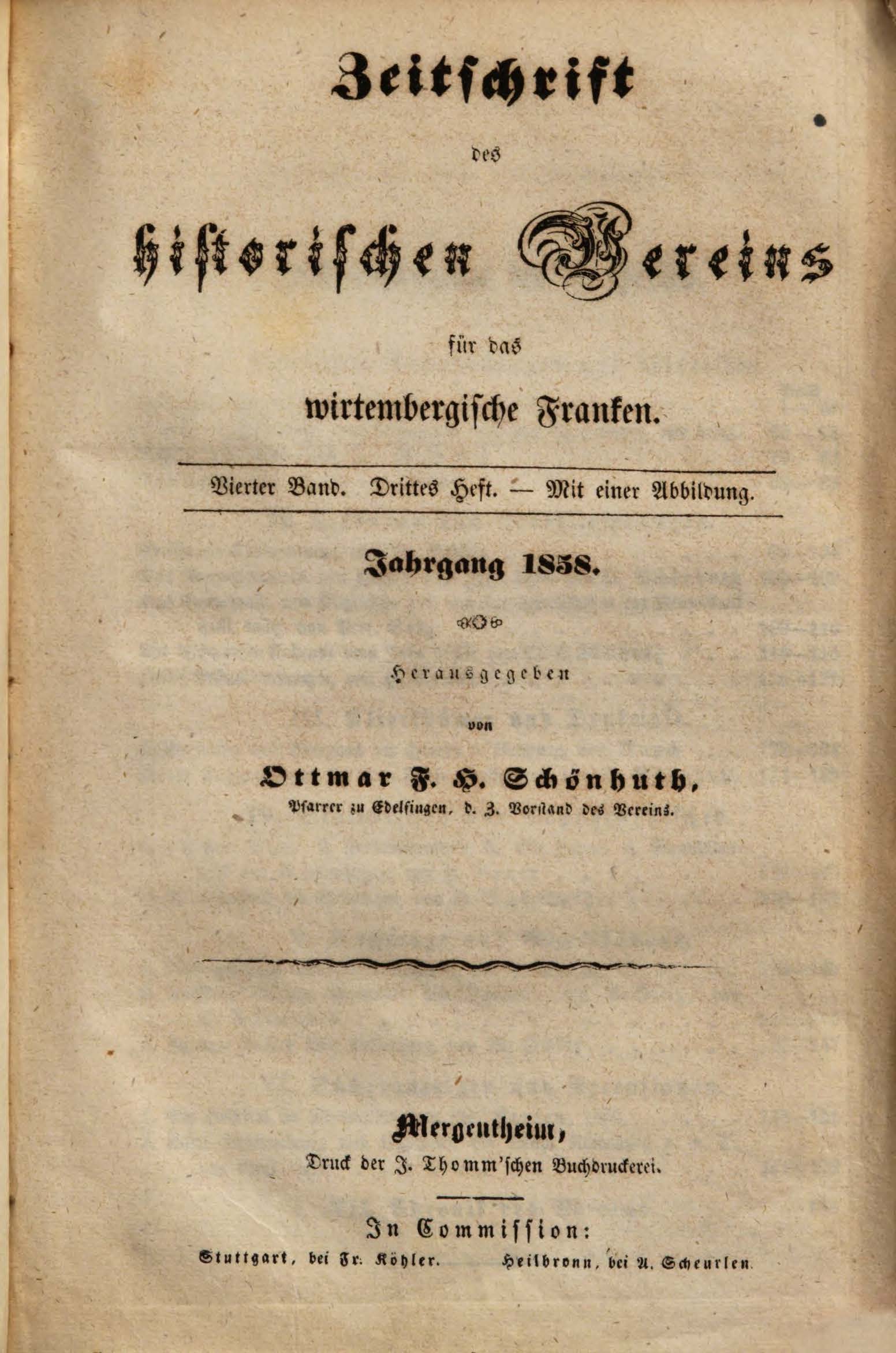                     Ansehen Bd. 4 Nr. 3 (1858): Zeitschrift des Historischen Vereins für das Württembergische Franken
                