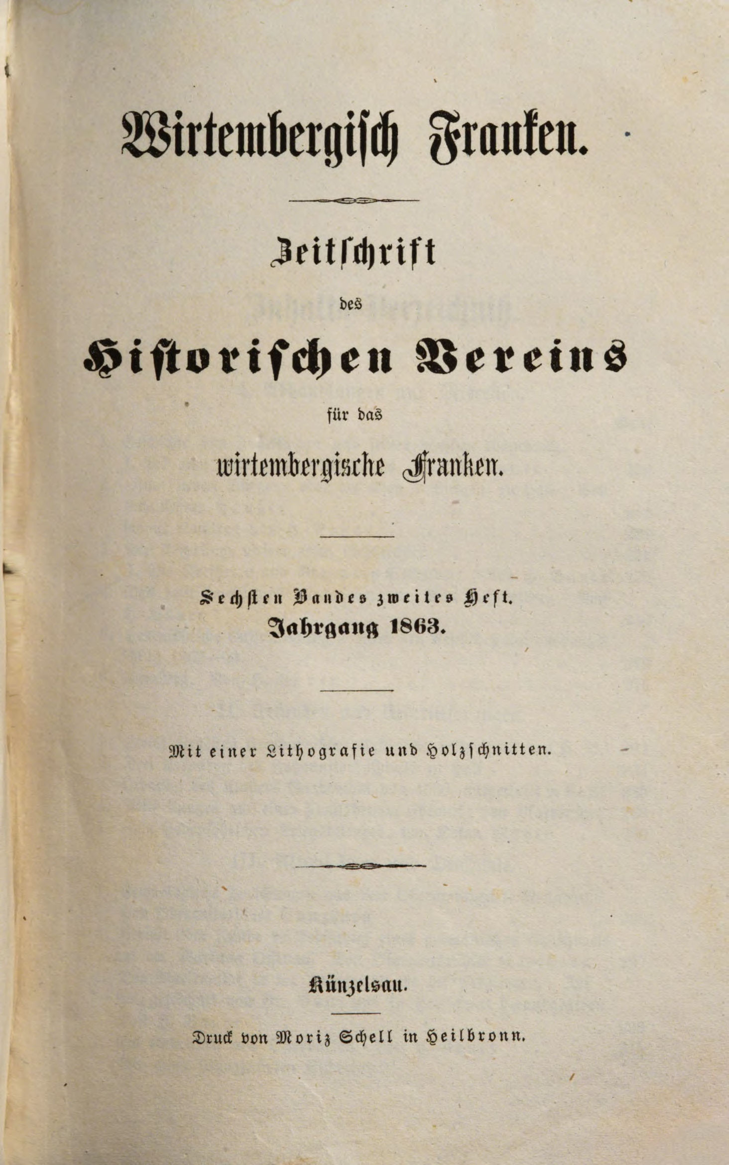                     Ansehen Bd. 6 Nr. 2 (1863): Zeitschrift des Historischen Vereins für das Württembergische Franken
                