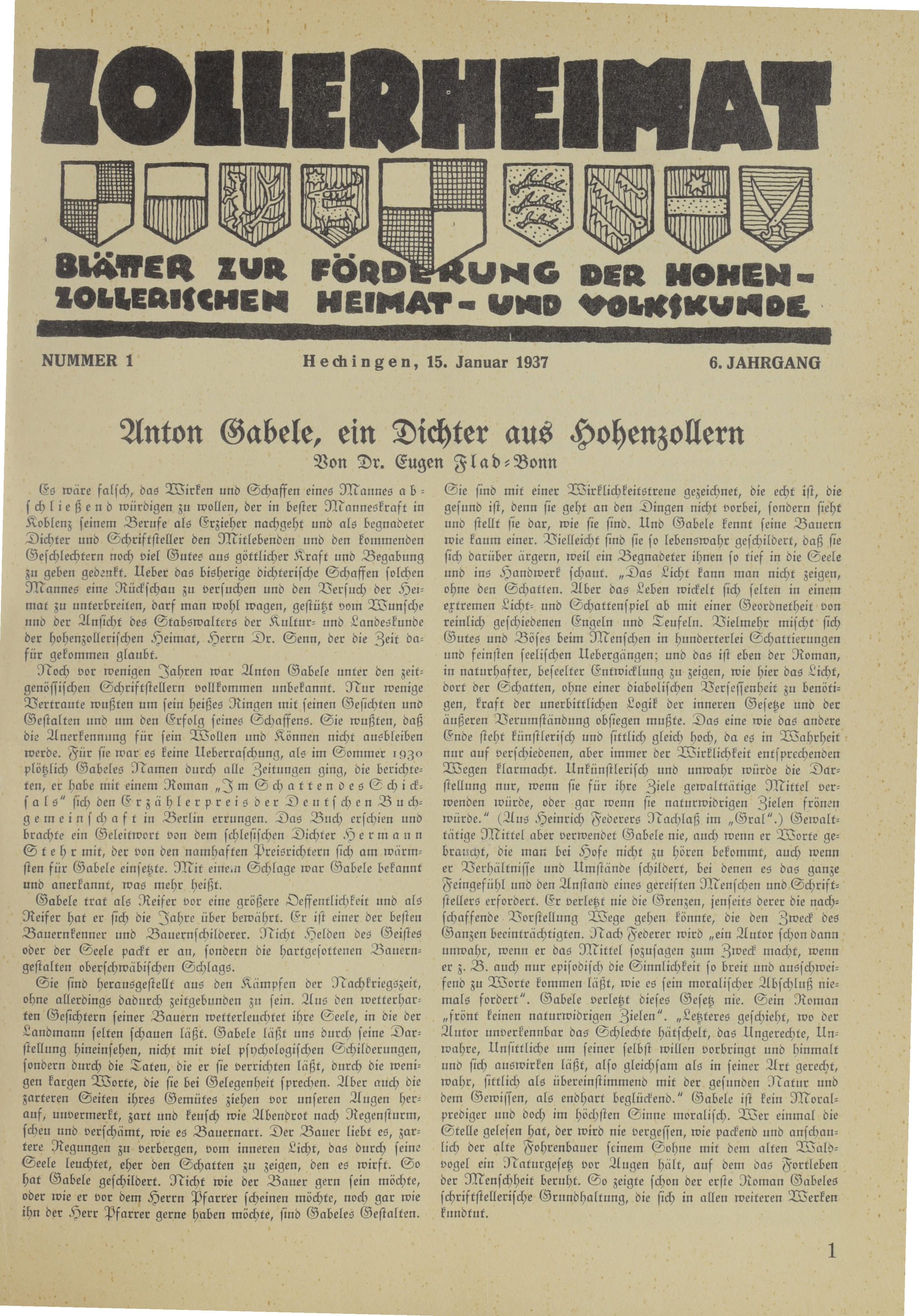                     Ansehen Bd. 6 Nr. 1 (1937): Zollerheimat
                