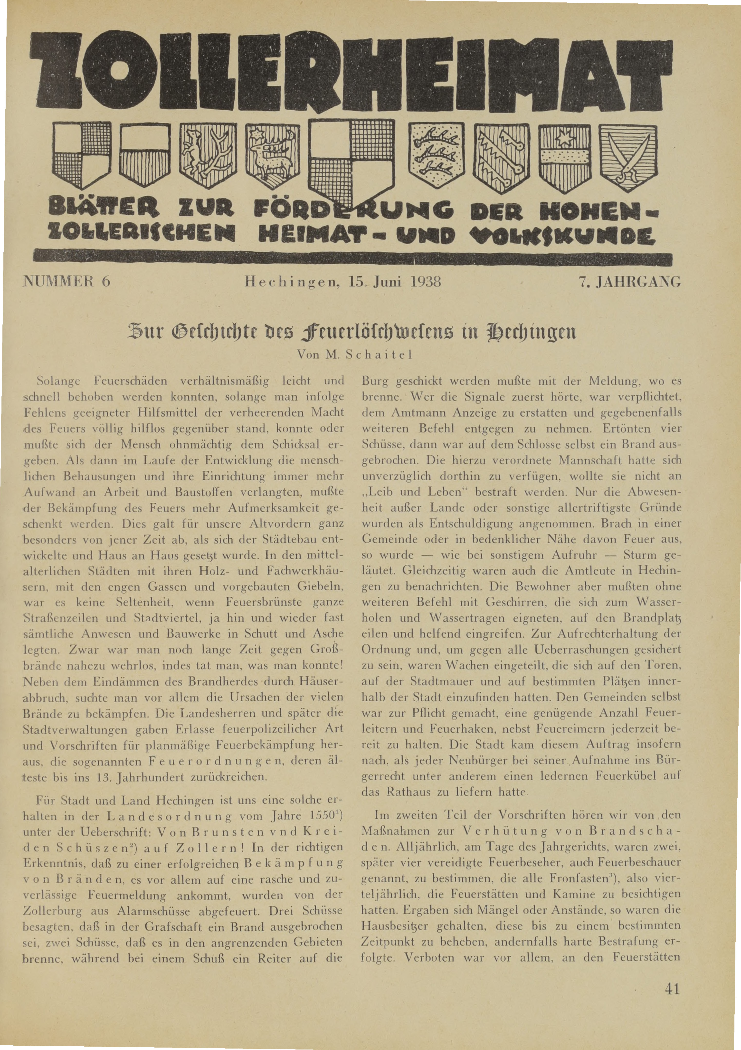                     Ansehen Bd. 7 Nr. 6 (1938): Zollerheimat
                