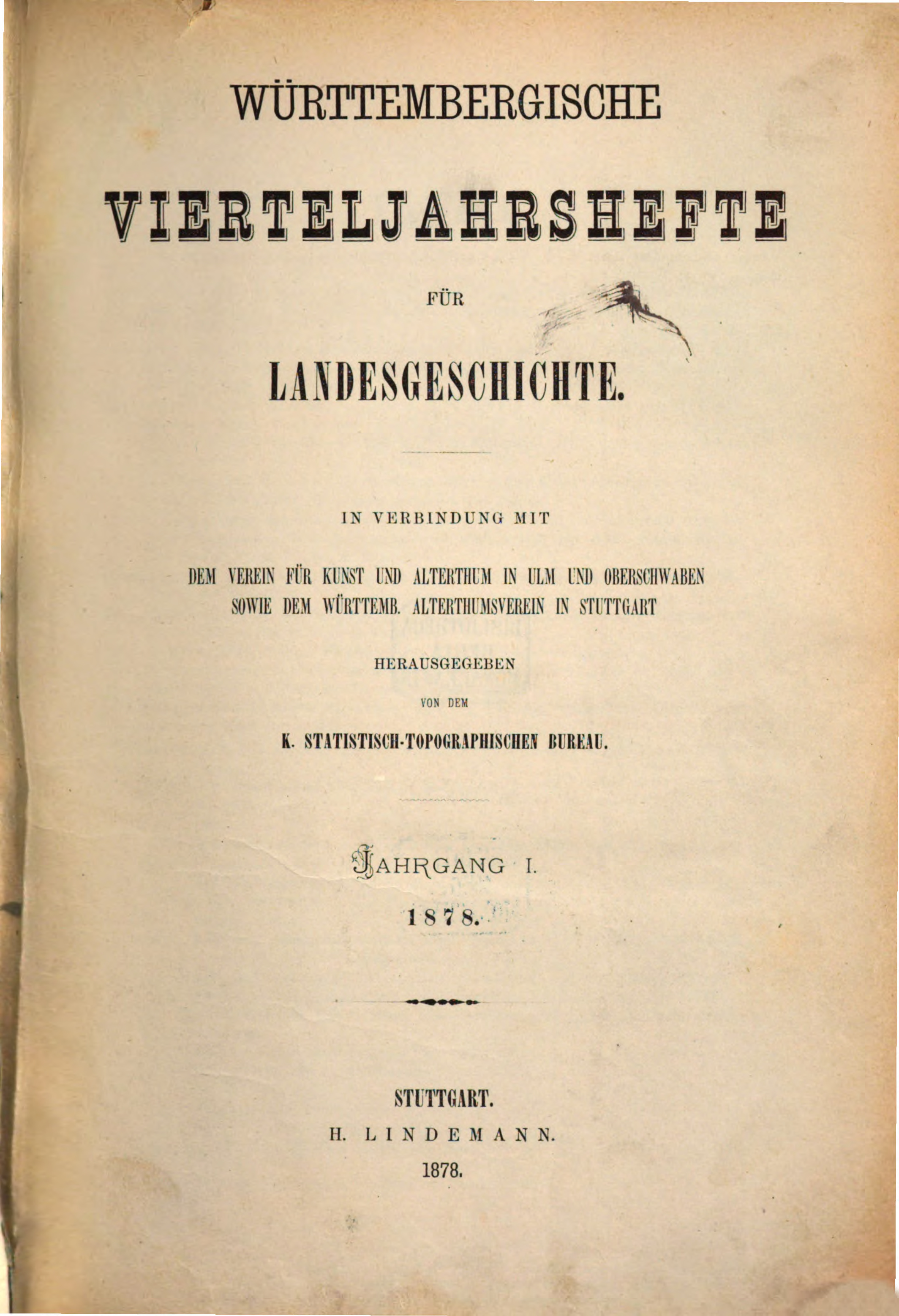 Württembergische Vierteljahrshefte für Landesgeschichte Cover