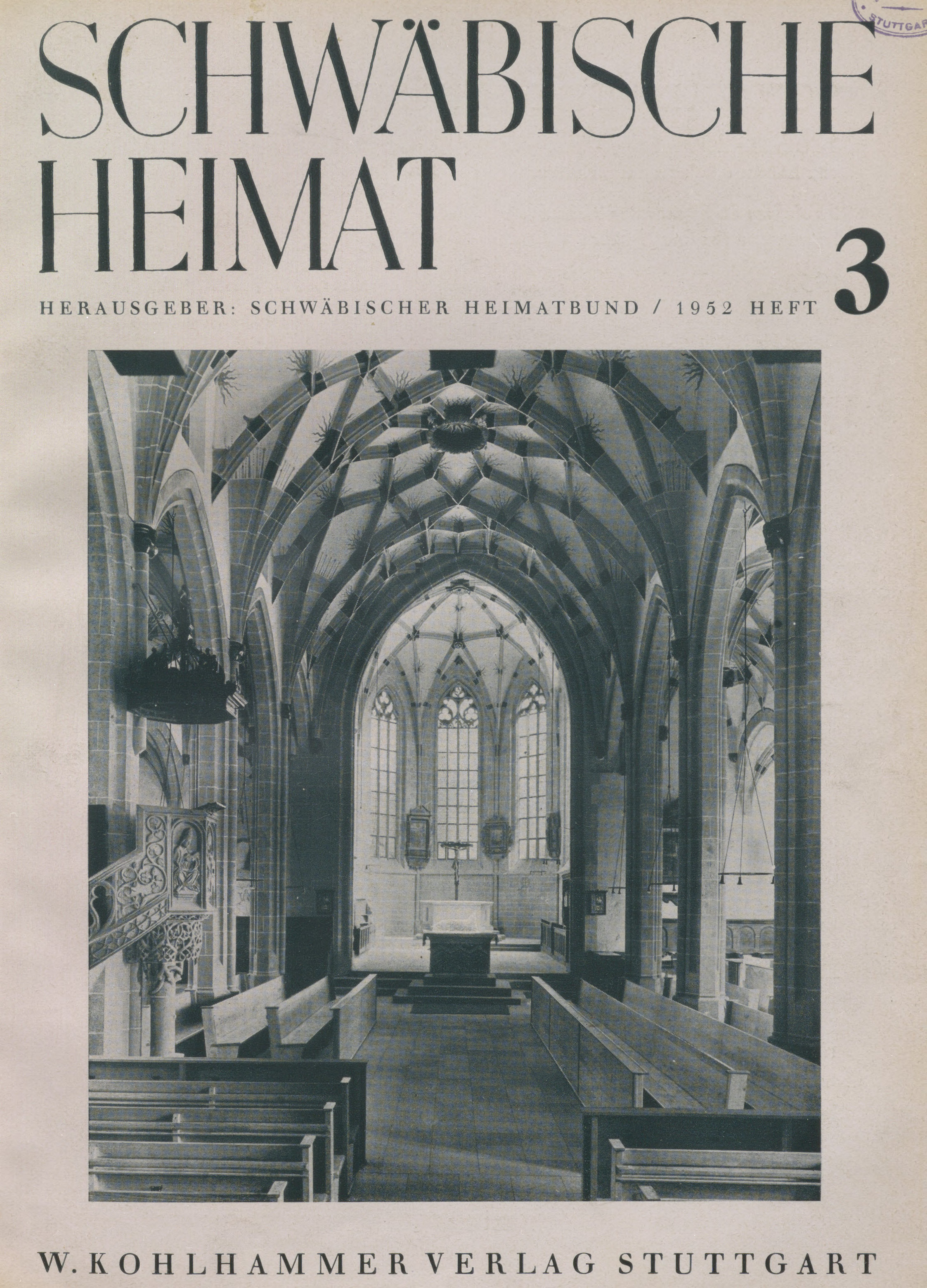 					Ansehen Bd. 3 Nr. 3 (1952): Schwäbische Heimat
				
