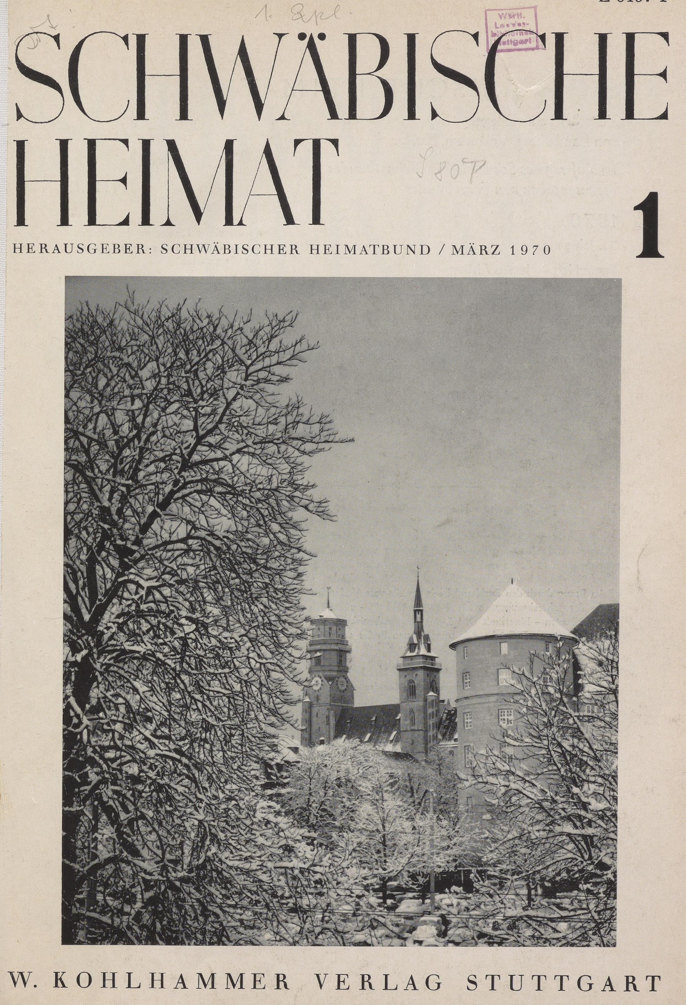                     Ansehen Bd. 21 Nr. 1 (1970): Schwäbische Heimat
                