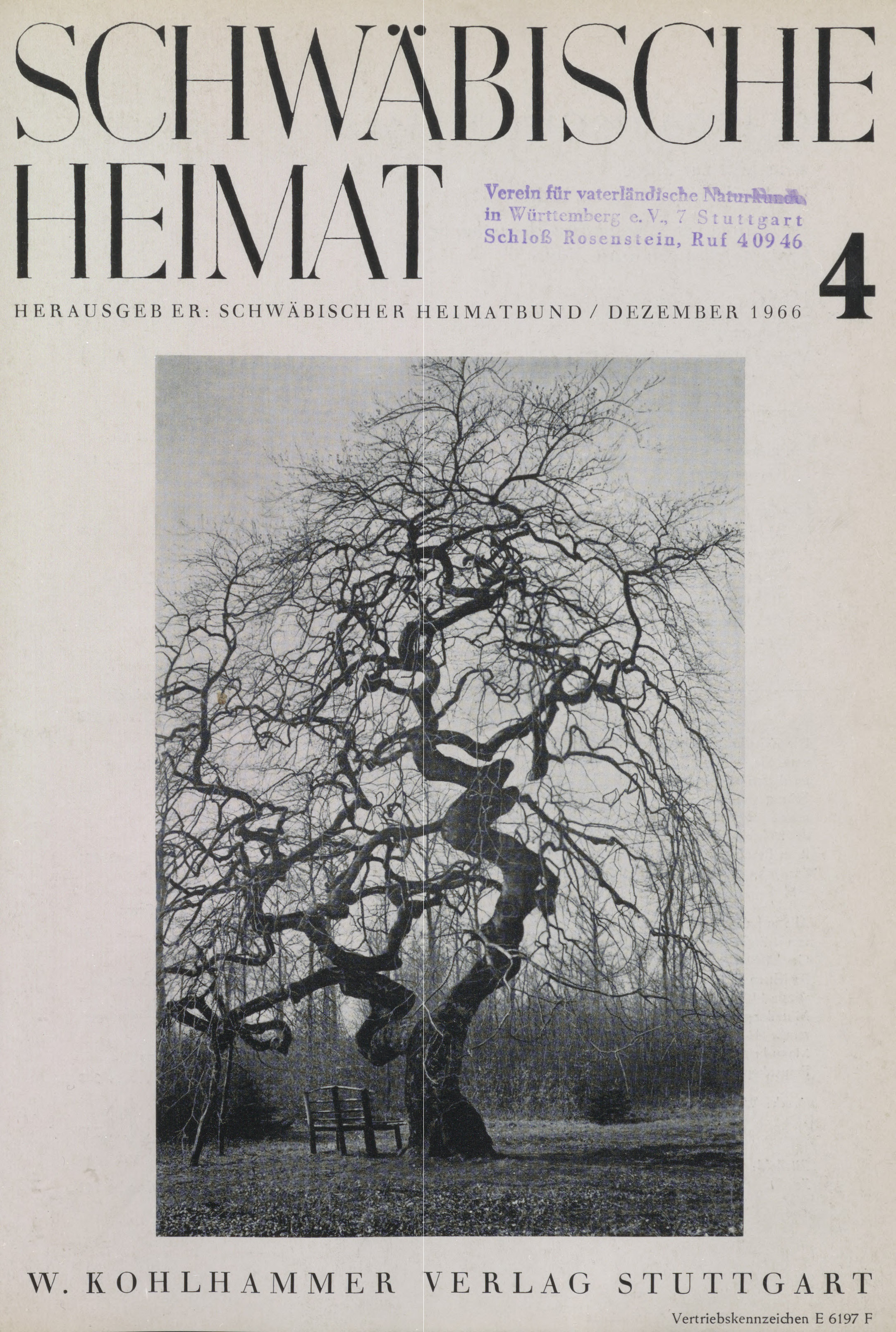                     Ansehen Bd. 17 Nr. 4 (1966): Schwäbische Heimat
                