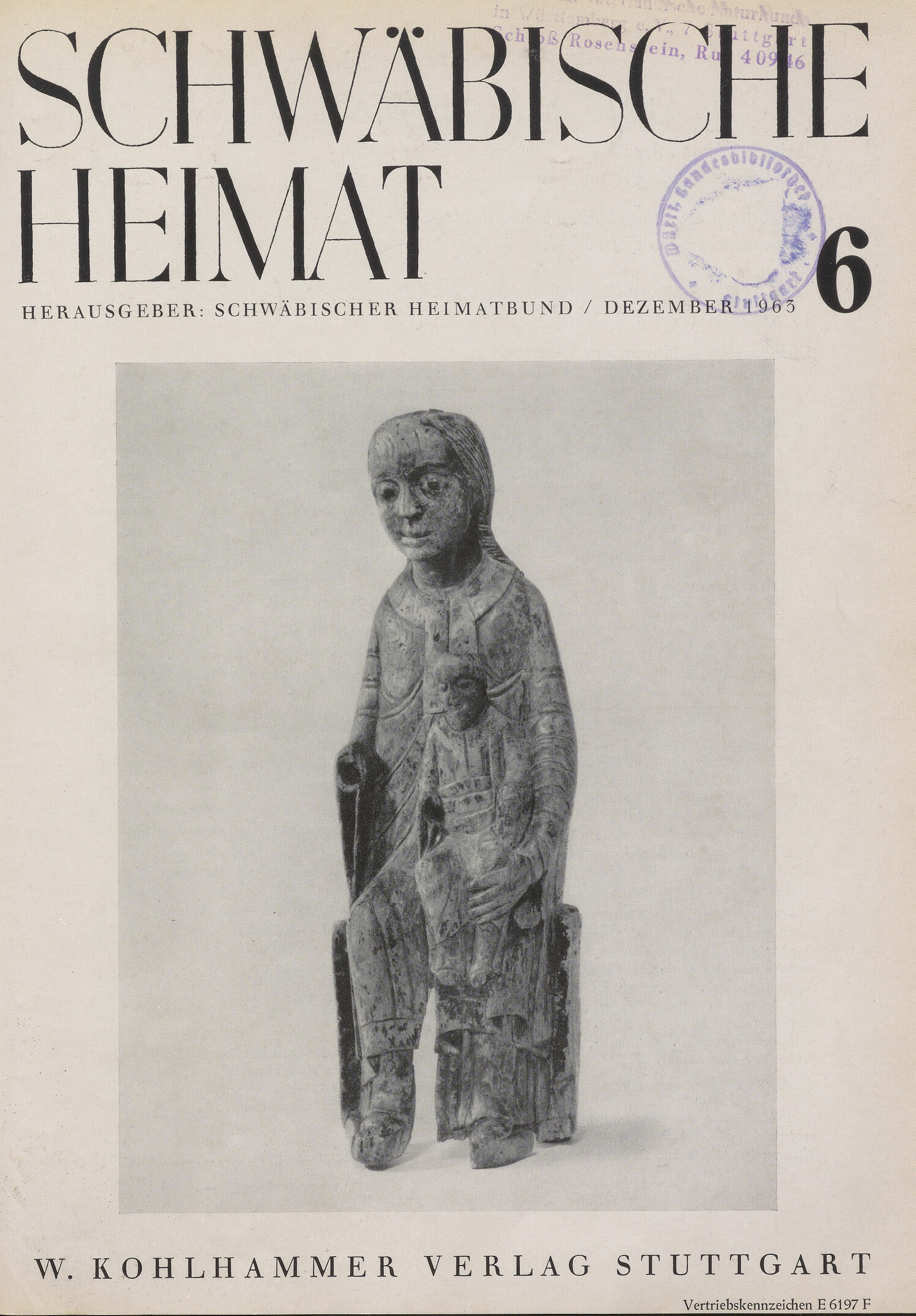                     Ansehen Bd. 14 Nr. 6 (1963): Schwäbische Heimat
                