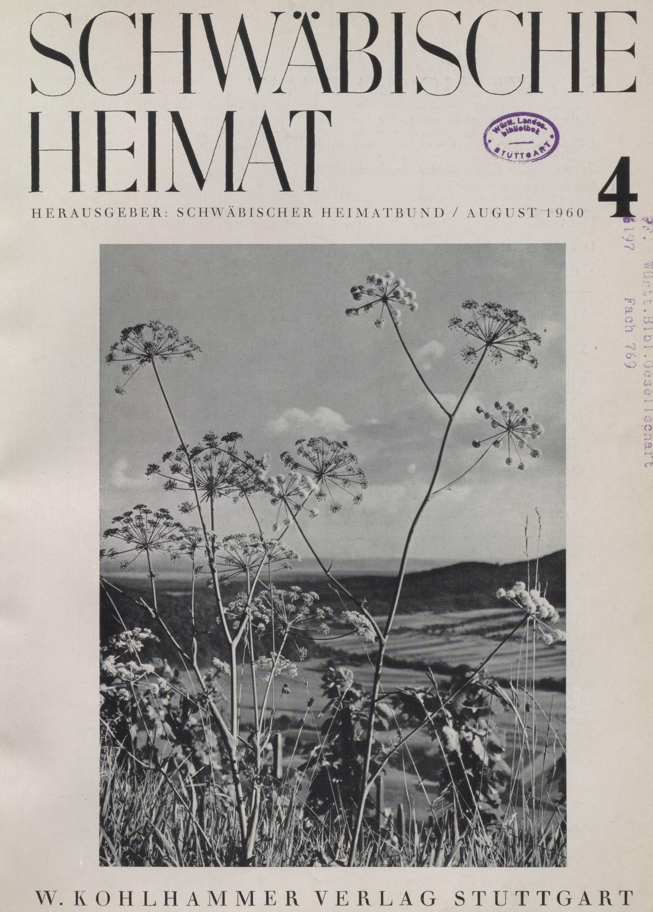                     Ansehen Bd. 11 Nr. 4 (1960): Schwäbische Heimat
                