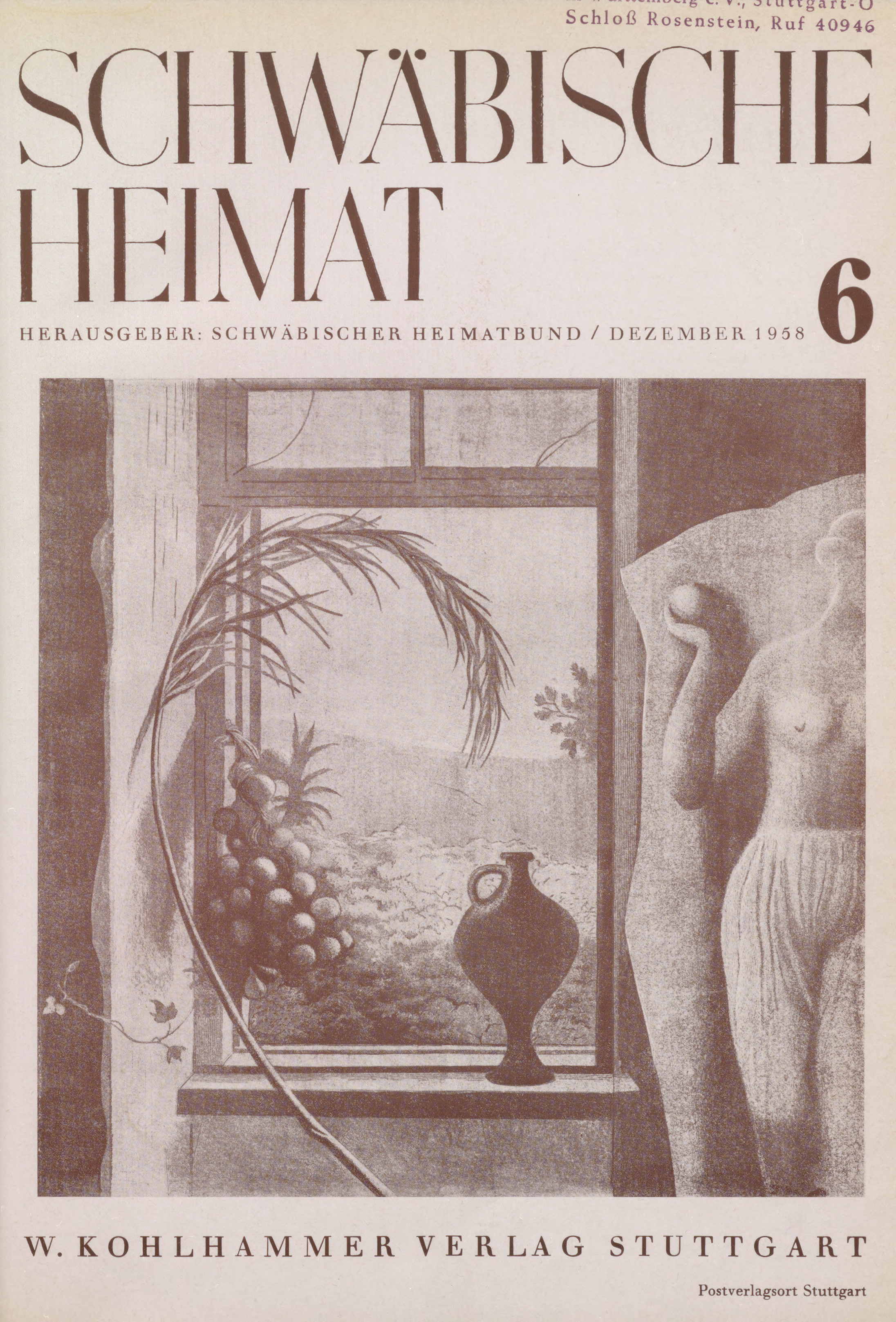                     Ansehen Bd. 9 Nr. 6 (1958): Schwäbische Heimat
                