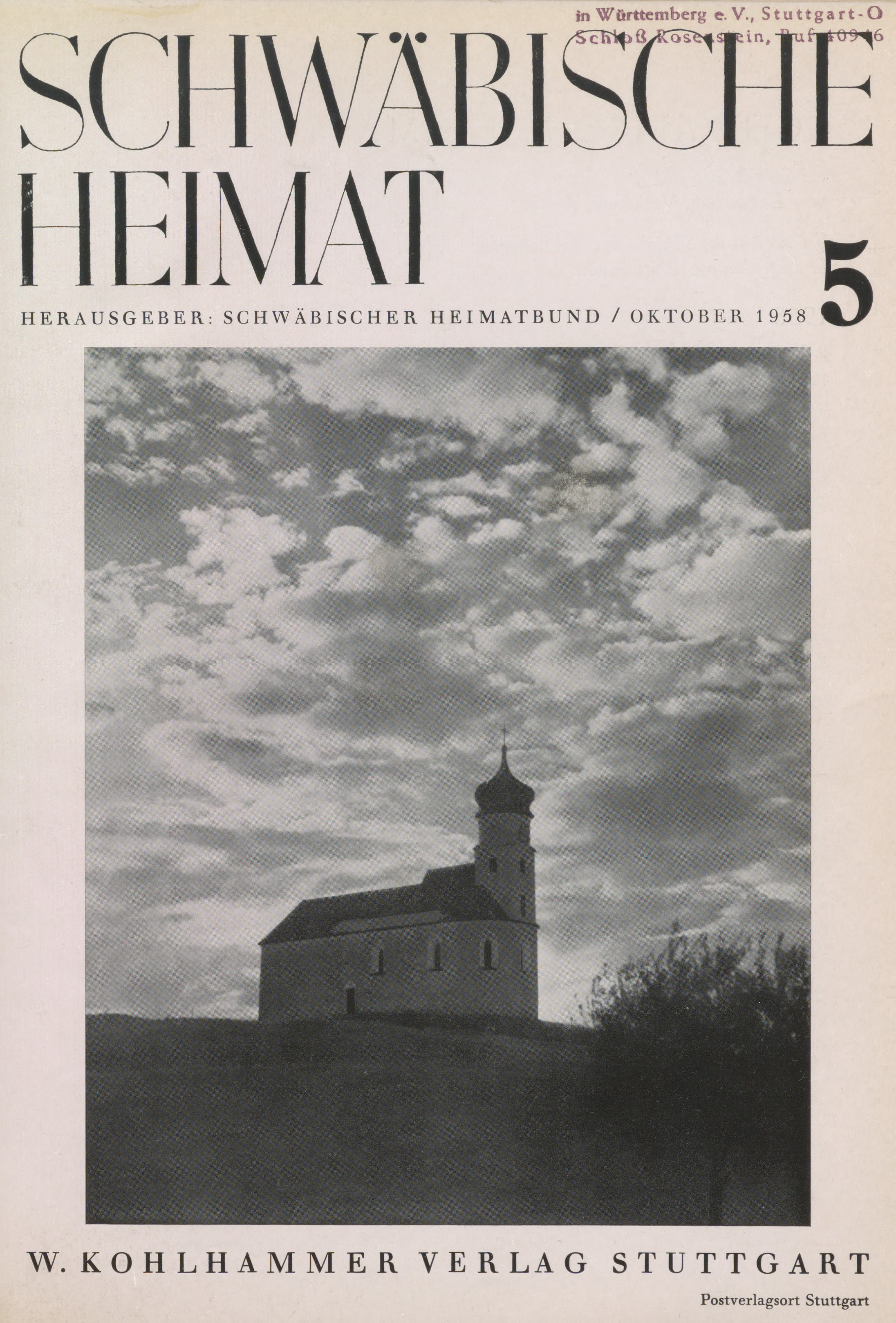                     Ansehen Bd. 9 Nr. 5 (1958): Schwäbische Heimat
                